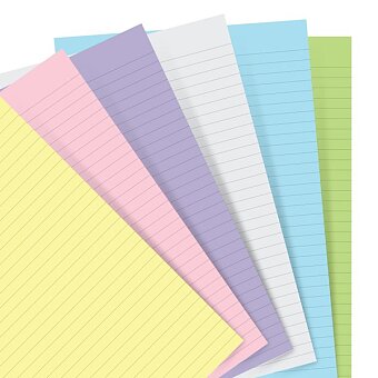 Obrázek produktu Poznámkový papír, linkovaný, 6 barev - náplň osobních diářů Filofax