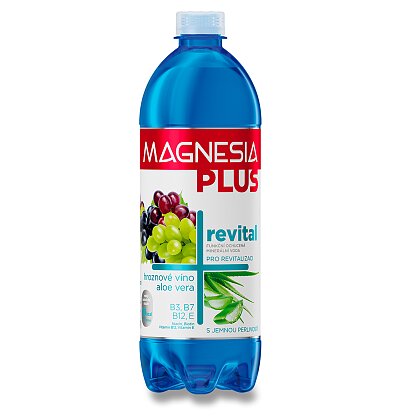 Obrázek produktu Magnesia Plus Revital - ochucená minerální voda - hroznové víno a aloe vera, 0,7 l