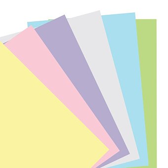 Obrázek produktu Poznámkový papír, čistý, 6 barev - náplň zápisníků A5 Filofax Notebook