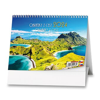 Obrázek produktu Stolní kalendář Obrázky z cest 2024 - obrázkový