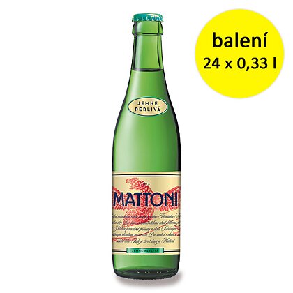 Obrázek produktu Mattoni - jemně perlivá voda ve skle - 24 × 0,33 l