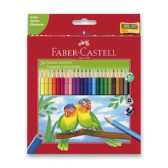 Obrázek produktu Pastelky Faber-Castell trojhranné - 24 barev + ořezávátko