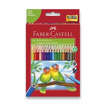 Obrázek produktu Pastelky Faber-Castell trojhranné - 36 barev + ořezávátko