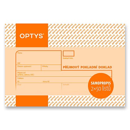 Obrázek produktu Optys - příjmový pokladní doklad - nečíslované listy