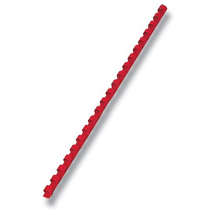 Obrázek produktu Plastový hřbet pro kroužkový vazač - průměr 10 mm, 100 ks, červený