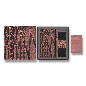 Obrázek produktu Súprava Moleskine Sakura - zápisník, farebné ceruzky - L, čistý, darčeková súprava