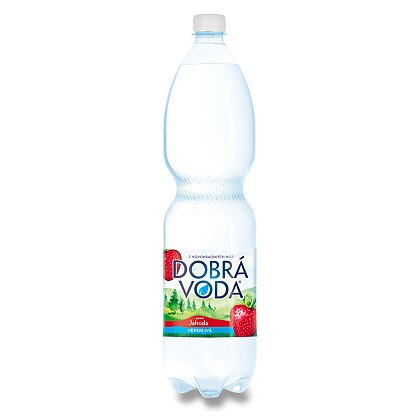 Product image Dobrá voda - still water, strawberry flavour 1,5 l