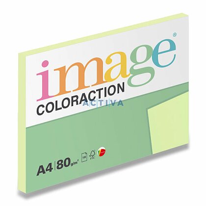 Obrázok produktu Image Coloraction - farebný papier - pastelovo svetlo zelená, A4, 80 g, 100 l., Jungle 