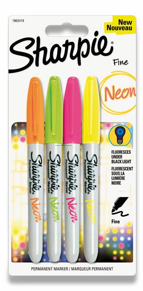 Permanentní popisovač Sharpie Neon sada 4 barev