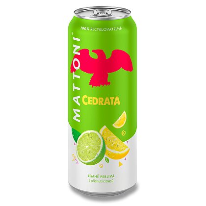 Obrázek produktu Mattoni cedrata - minerální voda - plech, cedrata, 0,5 l