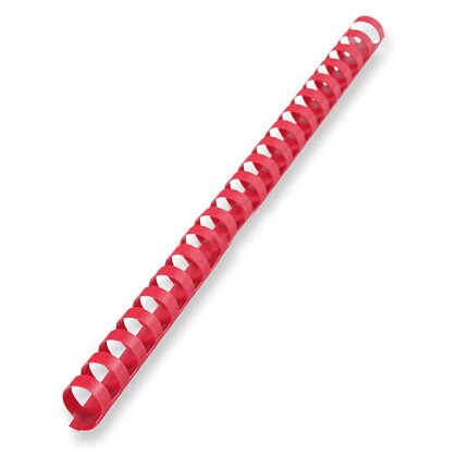 Obrázek produktu Plastový hřbet pro kroužkový vazač - průměr 16 mm, 100 ks, červený