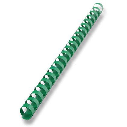Obrázek produktu Plastový hřbet pro kroužkový vazač - průměr 16 mm, 100 ks, zelený