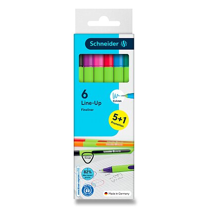 Obrázok produktu Schneider Line-up - liner - 6 ks, sada, zakladné farby