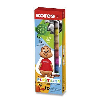Obrázek produktu Modelína Kores - 10 barev, v krabičce 200 g