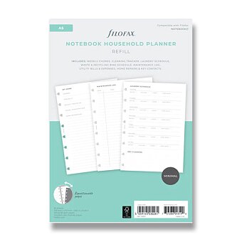 Obrázek produktu Plánování domácnosti - náplň A5 zápisníků Filofax Notebook