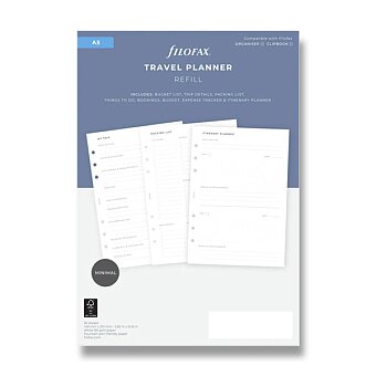 Obrázek produktu Plánování cestování - náplň A5 diářů Filofax