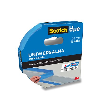 Obrázok produktu 3M Scotch 2090 - ľahko odstrániteľná maskovacia páska - modrá, 24 mm x 41 m