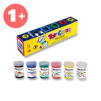 Obrázek produktu Prstové barvy Toy Color - 6 barev, 25 ml