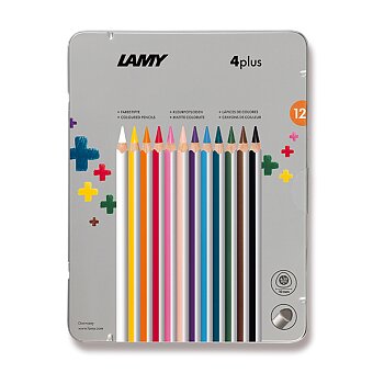 Obrázek produktu Lamy 4plus - pastelky, 12 barev, plech.krabička