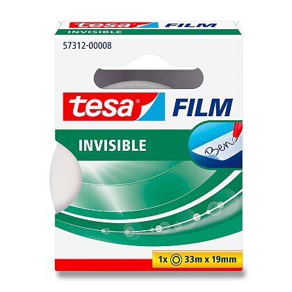 Obrázok produktu Tesa Film Invisible - popisovateľná kancelárska samolepiaca páska - 19 mm x 33 m