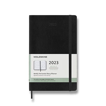 Obrázek produktu Diář Moleskine 2023 - měkké desky - L, týdenní, horizontální, černý
