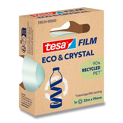 Obrázok produktu Tesa Eco & Crystal - samolepiaca páska - transparentná, 19 mm x 33 m
