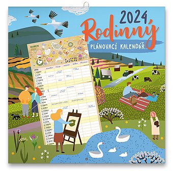 Obrázek produktu Rodinný plánovací kalendář 2024 - nástěnný kalendář