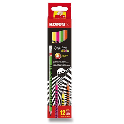 Obrázek produktu Kores Neon - grafitová tužka - HB, 12 ks
