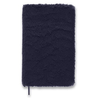 Obrázek produktu Zápisník Moleskine Faux Fur - tvrdé dosky - L, linajkový, tmavomodrý