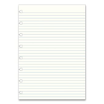 Obrázek produktu Náhradní listy, linkované - náplň A5 zápisníků Filofax Notebook