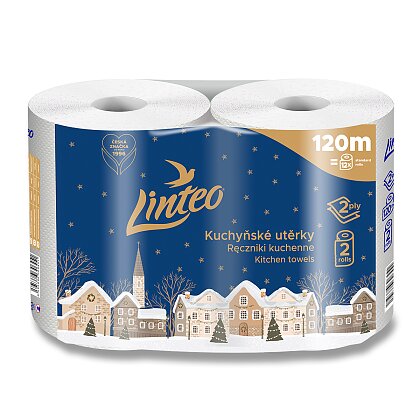 Product image Linteo Den a Noc - papírové kuchyňské utěrky - 3vrstvé, návin 60 m, 2 ks