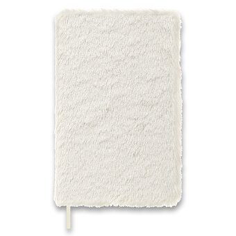 Obrázek produktu Zápisník Moleskine Faux Fur - tvrdé desky - L, linkovaný, bílý