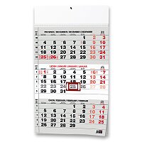 Nástěnný kalendář Standard tříměsíční 2024