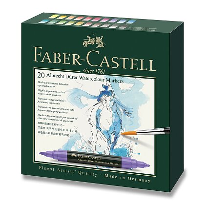 Obrázek produktu Faber-Castell Albrecht Dürer - akvarelové popisovače - 20 barev