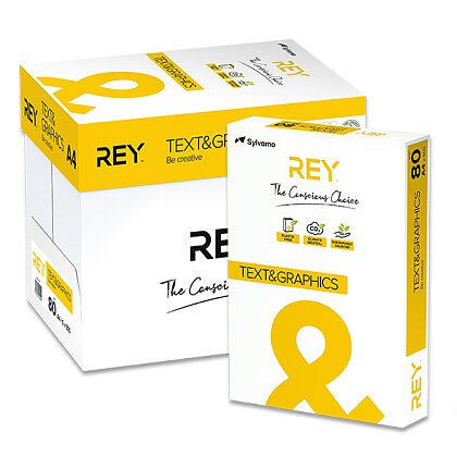 Obrázek produktu Rey Text&Graphics - xerografický papír - A4, 80 g, 5 x 500 listů