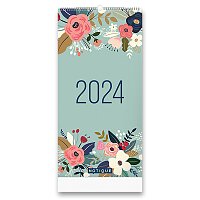 Rodinný plánovací kalendář Květy 2024