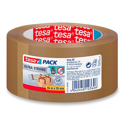 Obrázok produktu Tesa Ultra Strong - lepiaca páska - 50 mm x 66 m, hnedá