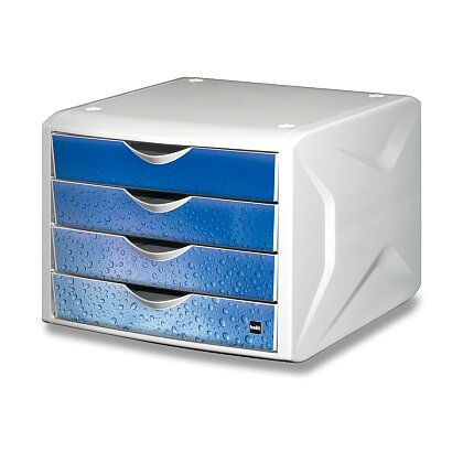 Obrázek produktu Helit Chameleon - zásuvkový box - 4 zásuvky, modrý