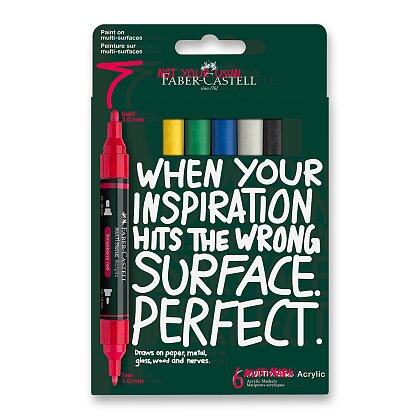 Obrázok produktu Faber-Castell Multimark Basic - akrylový popisovač - sada 6 farieb