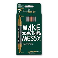 Faber-Castell Multimark Metallic - akrylový popisovač - sada 4 farieb