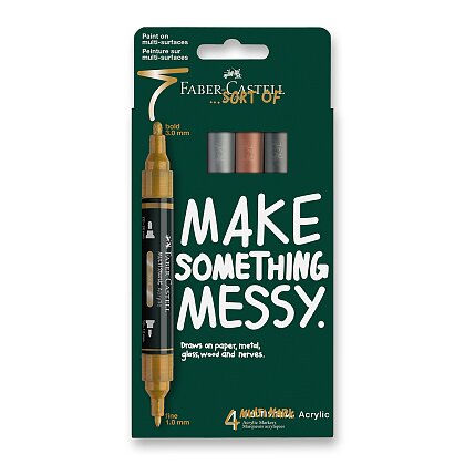 Product image Faber-Castell Multimark Metallic - akrylový popisovač - sada 4 barev