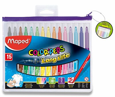 Obrázek produktu Dětské fixy Maped Color&#039;Peps Long Life - 15 barev