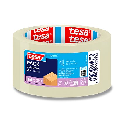 Product image Tesa Universal - balicí páska s tichým odvíjením - transparentní, 50 mm x 66 m