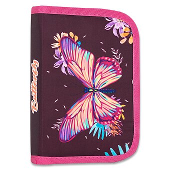 Obrázek produktu Penál Motýl Premium - 1patrový, 2 chlopně