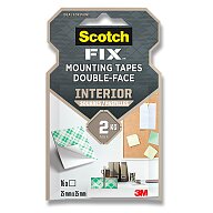 3M Scotch FIX - montážne štvorčeky - 25 x 25 mm, 16 ks