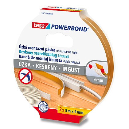 Obrázok produktu Tesa Powerbond Slim - lepiaca páska - 9 mm x 5 m