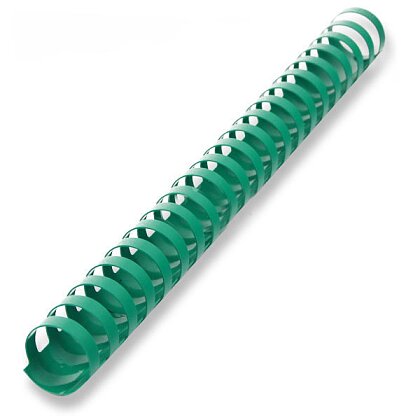 Obrázek produktu Plastový hřbet pro kroužkový vazač - průměr 25 mm, 50 ks, zelený