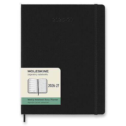 Obrázok produktu Moleskin 2026-2027 - diár 18-mesačný v tvrdých doskách - týždenný, veľkosť XL, čierny