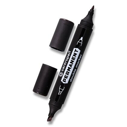 Obrázek produktu Centropen Double Marker 1666 - oboustranný permanentní značkovač - černý