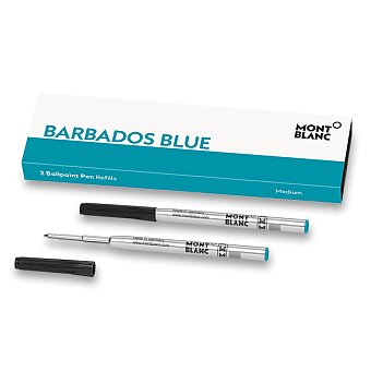 Obrázek produktu Náplň Montblanc do kuličkové tužky - M, 2 ks, Barbados Blue